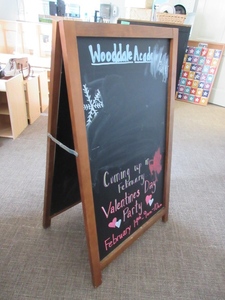lot 841 image: WOODEN A FRAME CHALK BOARD