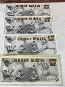 lot 15 image: Lot of 4 Roger Maris Stamps