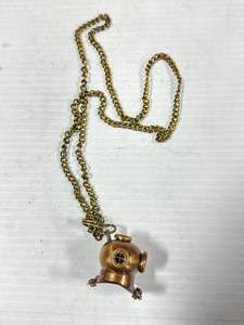 lot 47 image: Brass Scuba Helmet Necklace