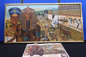 lot 2 image: ANHEUSER-BUSCH NO. 7-E GREAT KINGS OF AFRICA  OIL PAINTING