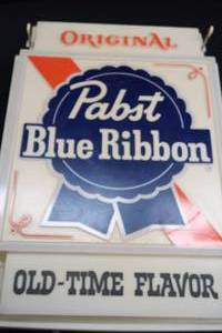 lot 22 image: VINTAGE PABST BLUE RIBBON OLD-TIME FLAVOR