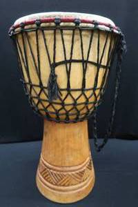 lot 32 image: HAND MADE AFRICAN DJEMBE