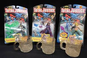 lot 106 image: COLLECTABLE BATMAN MUGS AND TOTAL JUSTICE FIGURES