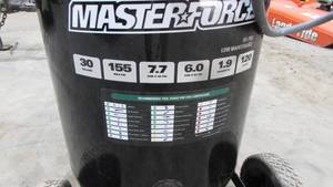 Master Force 30 Gallon Portable Air Compressor with Hose