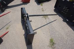 Brand New Made In America Universal Mount Bobcat Skid Loader Skid Steer Bale Moving SpearAttachment