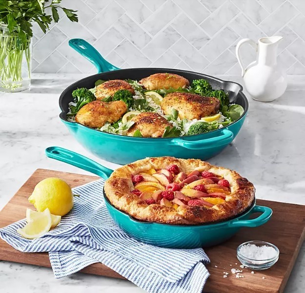 Member's Mark 2-Piece Enamel Cast Iron Skillet Set