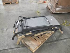 lot 201 image: Pair of AGIO SLING CHAISE LOUNGERS in Grey - Issues
