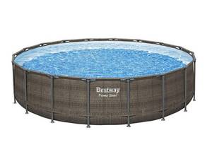 lot 209 image: NEW Bestway Power Steel 18 x 48 Above Ground Pool with 1,500 gal. Sand Filter Pump