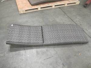lot 211 image: Seagrass Woven Chaise Lounge with Wheels - Minor Issues