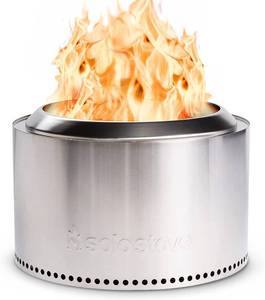 lot 238 image: Solo Stove Yukon Portable Fire Pit for Wood Burning and Low Smoke Great Camping Stove  27x17 In Outdoor Fire Pits - USED