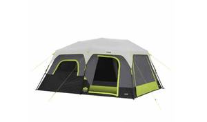 lot 251 image: CORE Equipment 10 Person Lighted Instant Cabin Tent with Awning