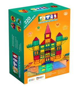 lot 252 image: NEW Tytan Magnetic Building Tiles for Kids - 220 Pieces