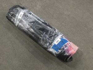 lot 291 image: 8 x 14 9 oz. Black Vinyl Tarp w Advertisement W GROMMETS Reused Billboard  9 mil Lightweight Heavy Duty - A Grade