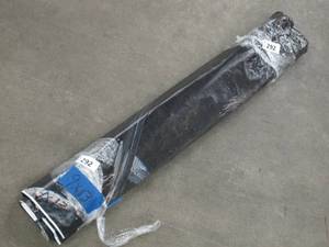 lot 292 image: 9 x 13 9 oz. Black Vinyl Tarp w Advertisement W GROMMETS Reused Billboard  9 mil Lightweight Heavy Duty - A Grade