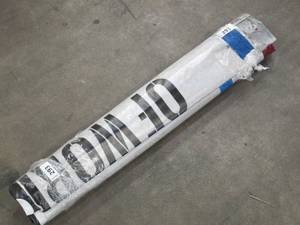 lot 293 image: 10 x 13 9 oz. Black Vinyl Tarp w Advertisement W GROMMETS Reused Billboard  9 mil Lightweight Heavy Duty - A Grade