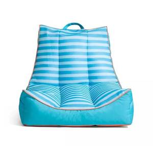 lot 311 image: NEW Big Joe Captains Chair Float - Blue Zag Stripe