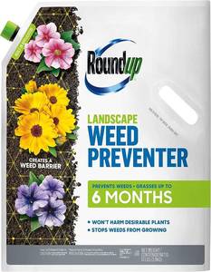 lot 358 image: NEW Roundup Landscape Weed Preventer Creates a Barrier, Easy to Apply, Just Shake on Perennial & Annual Flower Beds, Around Shrubs & Trees, and in Flowering Bulb Gardens, 13 lb.
