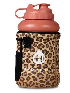 lot 365 image: NEW HydroJug Bundle 73oz Jug w Sleeve & Straw - Blush Leopard