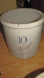 10 Gallon Red Wing Crock with a cou...