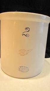 2 Gallon Small Wing Red Wing Crock,...