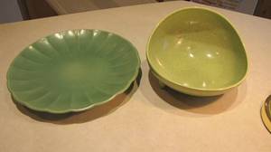 Large Red WIng Stoneware Serving pl...