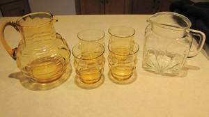 Amber toned Depression era glasswar...