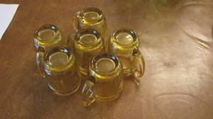 6 matching Amber toned depression e...