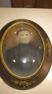 Antique bubble glass style picture ...
