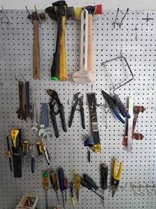 lot 72 image: Hand Tools - Hammers, Mallets, Pliers, Pry Bars, Snips, Screwdrivers, Wrenches, Misc. Tools