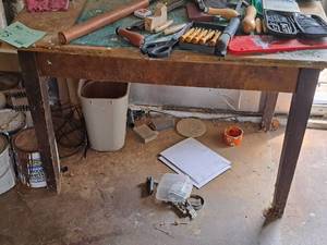 lot 136 image: Wood Work Table