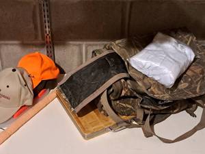 lot 287 image: Gear Bag, Hunting Hats, Barrel Cleaner