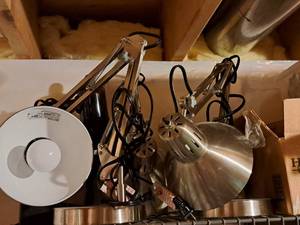 lot 302 image: Lot of (3) Folding Desk Lamps