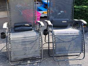 lot 198 image: Lot of (2) Cabelas Camping Loungers