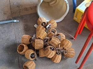 lot 226 image: Decorative Wicker Shade Light String