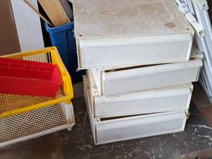 lot 244 image: Lot of  Assorted Plastic Storage Drawers and Storage Organizers