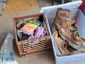 lot 246 image: Lot of  Assorted Boots, Shoes, Hats and Gloves