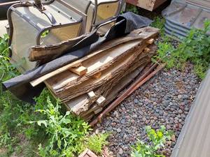 lot 19 image: Lot of (6) Live Edge Wood Slabs 6x5x2