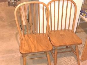 lot 327 image: Lot of (2) Wood Dining Chairs