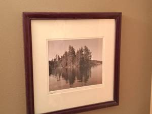 lot 331 image: Artwork - Lake View by Rapala Signed , Wood FrameDouble Matte