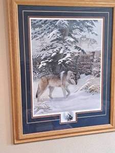 lot 335 image: Print - Winter Wonder by Stans #457225000 Signed&Numbered Conservation Edition , Wood FrameTriple Matte