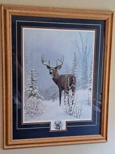 lot 336 image: Print - Winter Wonder by Stans #458125000 Signed&Numbered Conservation Edition , Wood FrameTriple Matte