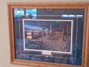 lot 338 image: Print - Complete Serenity by Jin Hansel , Wood FrameTriple MatteGlass