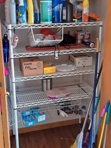lot 25 image: Wire Shelving Unit 4-tier