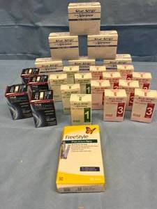 lot 46 image: Large Lot NEW Various Blood Glucose Test Strips (Nova Biomedical, FreeStyle, Trividia) Expirations From 623 through 624 See Description & Pictures For Details