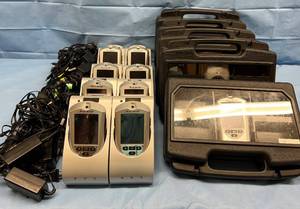 lot 53 image: Large Lot OF Nova Biomedical Stat Strip Glucose Meters 51707 with Docking Stations and Cases - No Batteries (Batteries Can Be Bought On Amazon For $12.00) Cases Are Super Cool For Other Toys