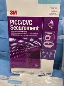 lot 56 image: Lot Of NEW Wound Dressings - 3m PICCCVC Tagaderm Securement, Medline Premium Wet Skin Prep Tray, and Covidien Curity Abdominal Pads See Description & Pictures For Details