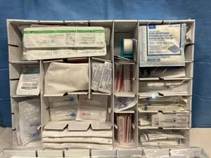lot 81 image: $$$$ Lot Of 2 NEW Crash Cart Kits Drawer 3 lab draw & IV start - Emergency First Aid Kits Portable Medical Supplies and Items See Description & Pictures For Details