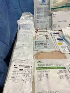 lot 86 image: Huge Lot of Various Medical Supplies and Items (Tagaderm, Dressings, Antiseptic Swab, Airways, Gauze Sponges, Etc.) See Description & Pictures For Details