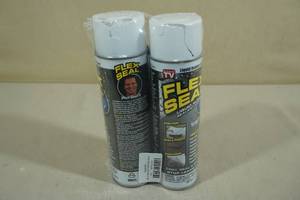 lot 44 image: 2 Flex Seal Liquid Rubber Spray -White
