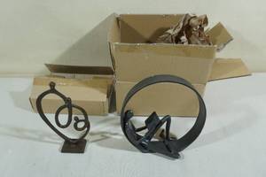 lot 83 image: 2 Danya B Cast Iron Decorative Statues